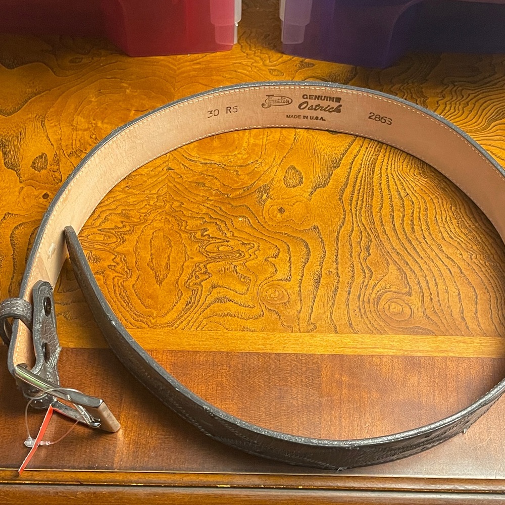 Justin Boots Black Leather Belt